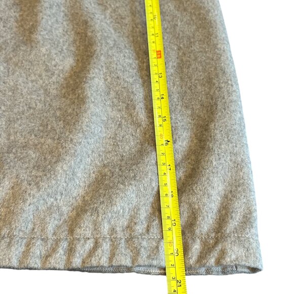 ANN TAYLOR Wool Skirt Sz 6 Taupe Cream Back Zip Front Pockets Knee Length - Picture 10 of 13